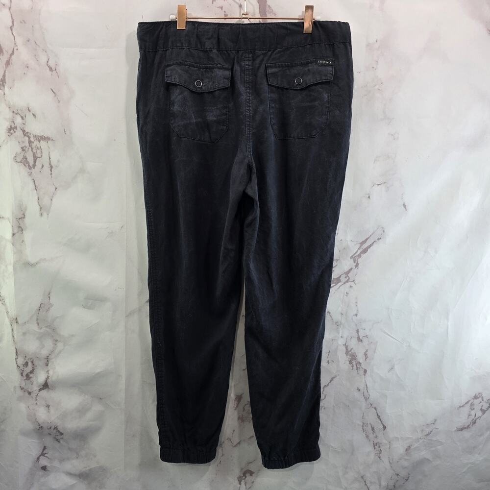Sanctuary Pants Womens Large Black Cargo Crop Sanctuary Jogger Drawstring